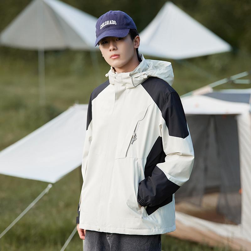 Mountain Couple Jacket Men's and Women's Three-in-one Removable Two-piece Set Custom Windproof and Waterproof Outdoor Trendy Jacket