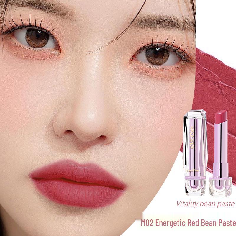 Mark Andy Velvet Matte Kiss-Proof Lipstick: Long-lasting, Non-Stick, Natural Brightening for Students