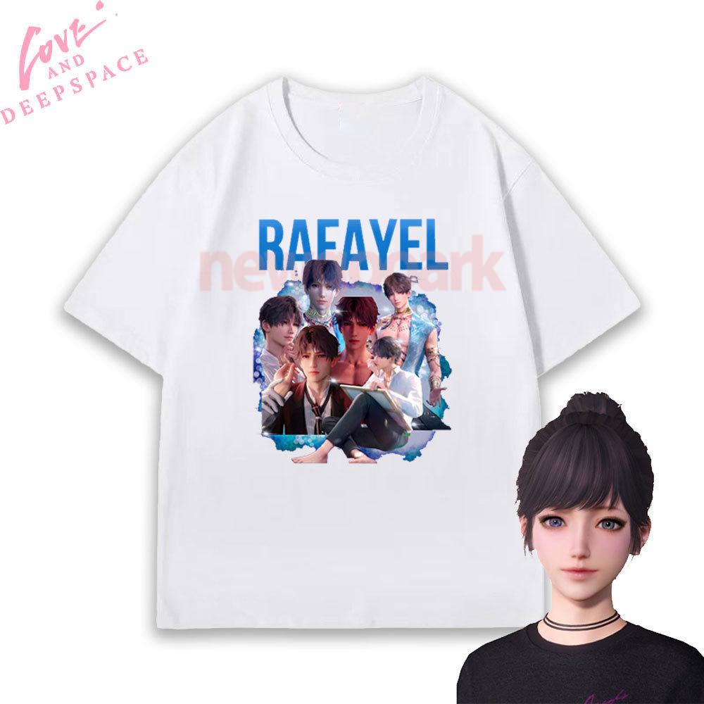 Otome Game Love and Deepspace Rafayel Women Cotton Tshirt Fashion Casual Cartoon Anime Printed Tshirts Girlfriend Shortsleev