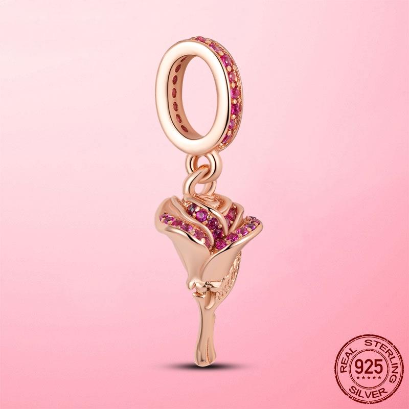 Follow Heart Compass Dangle Charms Beads Pendant Copper Fit Original Bracelets Bangle Diy For Jewelry Making