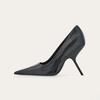 Fashion Brand Fashion Show Silvery 9cm High Heels Spring Autumn New Irregular Heels Black Red Pointed Sexy Women's Single Shoes Size 43