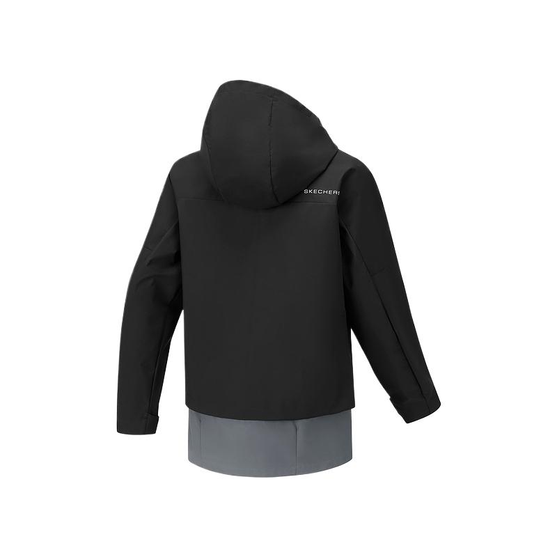 Skechers Comfort Sports Series Hooded Long Sleeve Breathable Windproof Solid Color Jacket Women Jackets P425W135-0018