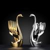 Stainless Steel Fruit Fork Cake Moon Cake Fork Sign Dessert Coffee Spoon Swan Base Tableware Set Forks and Spoon Set