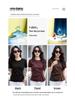 2025 Women's Fashion Short Sleeve Cotton Top – Irregular Pleated Slimming Crew Neck