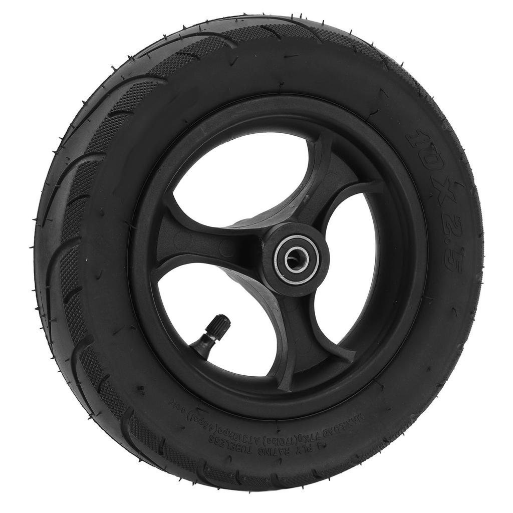 10x2.5 Electric Scooter Tire with Wheel Hub 10 Inch Rubber Shockproof Explosion Proof Electric