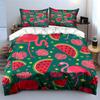 Flamingo & Watermelon Bedding Set Bedding Duvet Cover Set Duvet Cover Pillowcases  (1 * Duvet Cover 2 * Pillowcases, Without Duvet Insert)