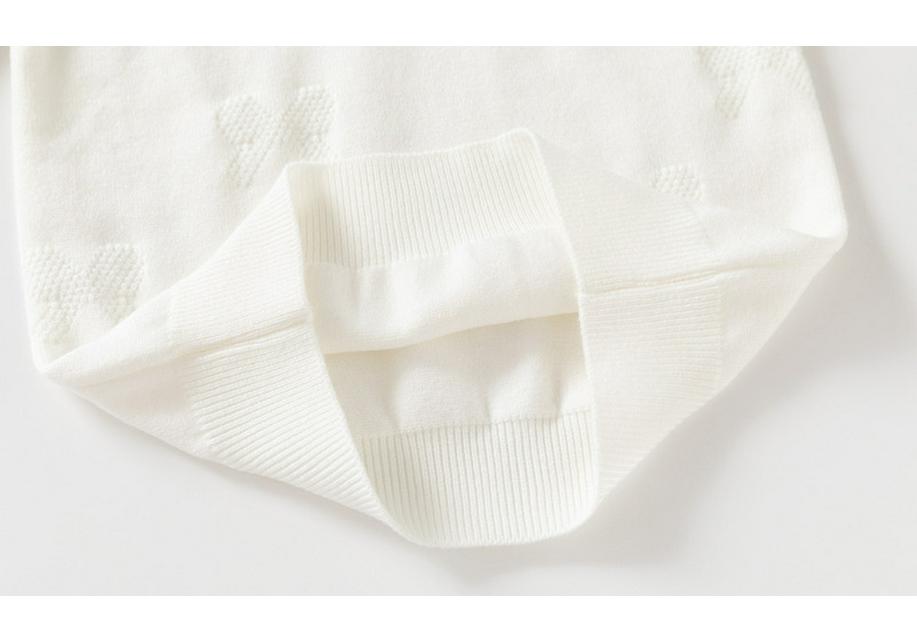 Girls' Korean Style Knit Polo Collar Sweater Pullover - Solid Color, Versatile Half-Button Design