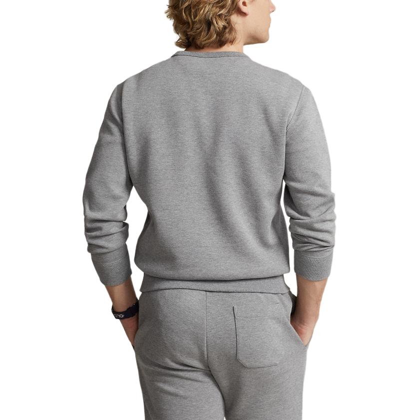 Polo Ralph Lauren Solid Color Logo Pattern Embroidered Crew Neck Long Sleeve Sweatshirt Men sweatshirt Steel-Gray MNPOKNI16823445-020