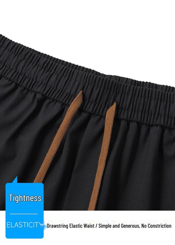 Men's Ultra-Thin Ice Silk Shirt Set - Trendy Summer Two-Piece Casual Short-Sleeve.