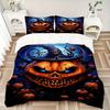 3pcs Pumpkin Head Halloween Bedding Set, Includes Without Pillow Inserts, Soft Comfortable Bedding Set,All-Season Use A0924094