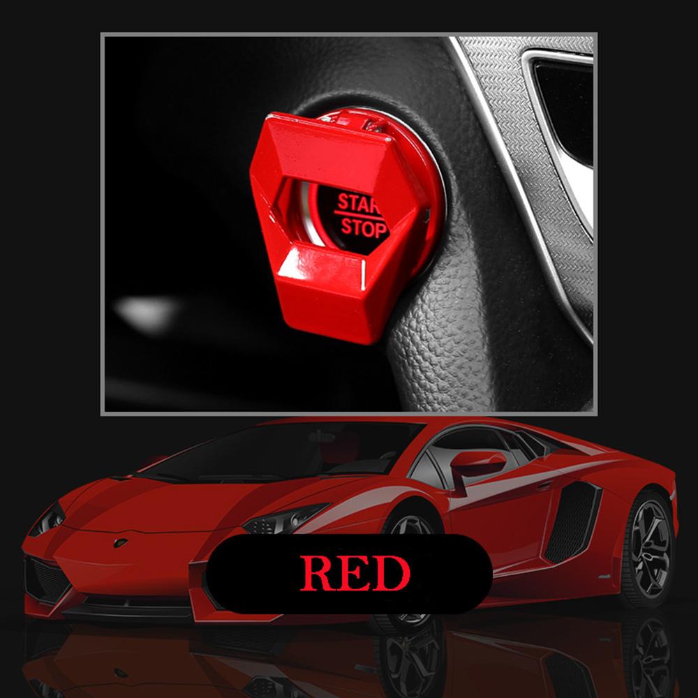 Start Stop Button Cover with One-Click Ignition Lock - Scratch-Resistant Construction, Flip Open Design, Compatible with Ignition Switch красный