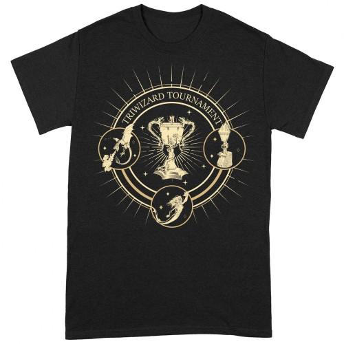 T-shirt con sigillo Tremaghi unisex adulto di Harry Potter L oro/nero