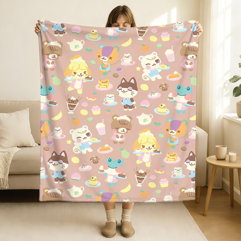 Cartoon Game A-Animal C-Crossing Blanket Soft and Skin Friendly For Couch Bed Napping Bedspread All Seasons Comforter
