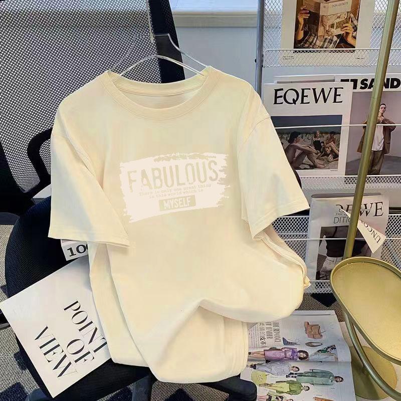 New Korean Men's and Women's T-shirt Fashionable Summer Oversized Short Sleeved T-shirt Men's and Women's Top