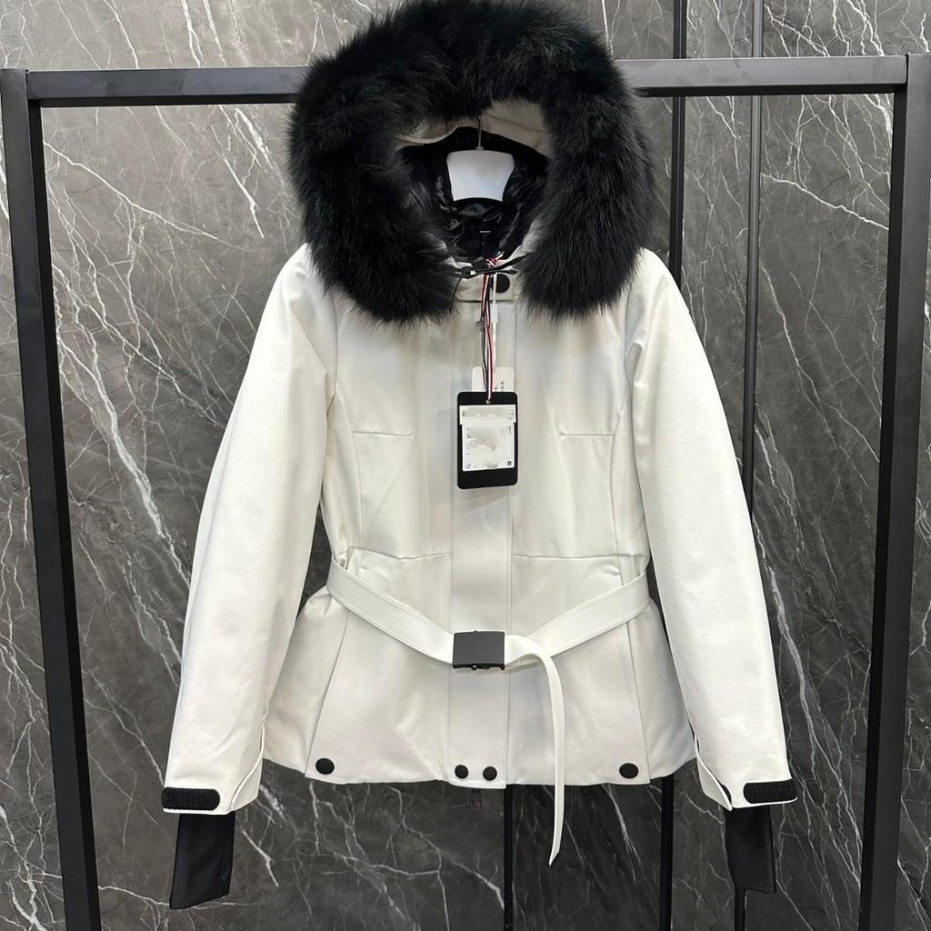 Dujia Women's Fur Collar Slimming Ski Down Jacket - Waterproof and Warm Coat