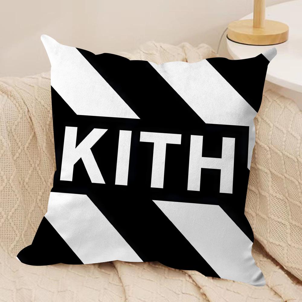 

Classic Logo KKITH Cushion Cover Short plush Doublesided Print Square Throw Pillow Covers Sofa Home Cushion Decor 30x30cm