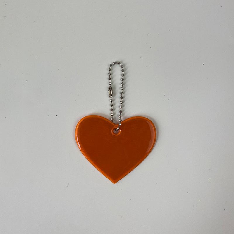 Milai Reflective Heart Pendant Keychain - Student Backpack Safety Ornament