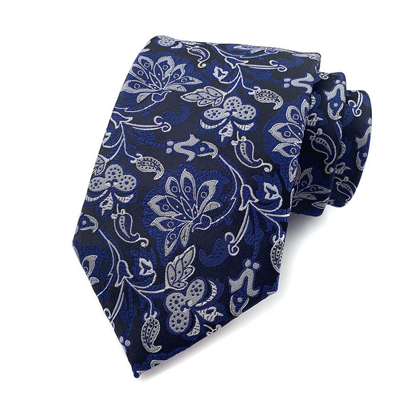 New Men's Classic Floral Dot Tie Luxury 8cm Jacquard Neck Tie Necktie For Men Business Wedding Party Daily Wear Accessory