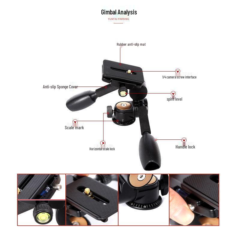 Era Q620 Lightweight DSLR Tripod with 3D Ball Head and Large Diameter Tubes for Photography and Video
