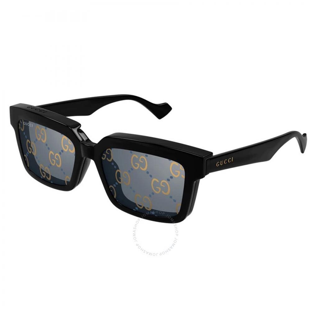 

Gucci Чоловічі прямокутні сірі сонцезахисні окуляри з логотипом S gg1543S 001 54