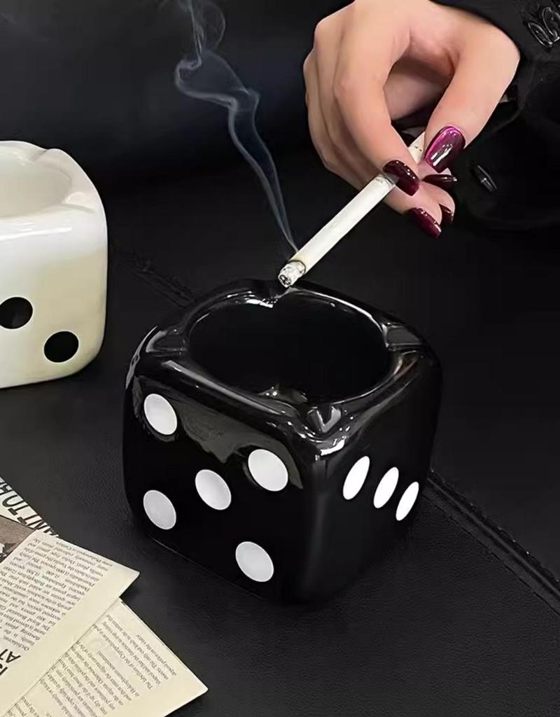 High-End Creative Ceramic Ashtray: Unique Tabletop Gift for Boyfriend, Trendy & Stylish