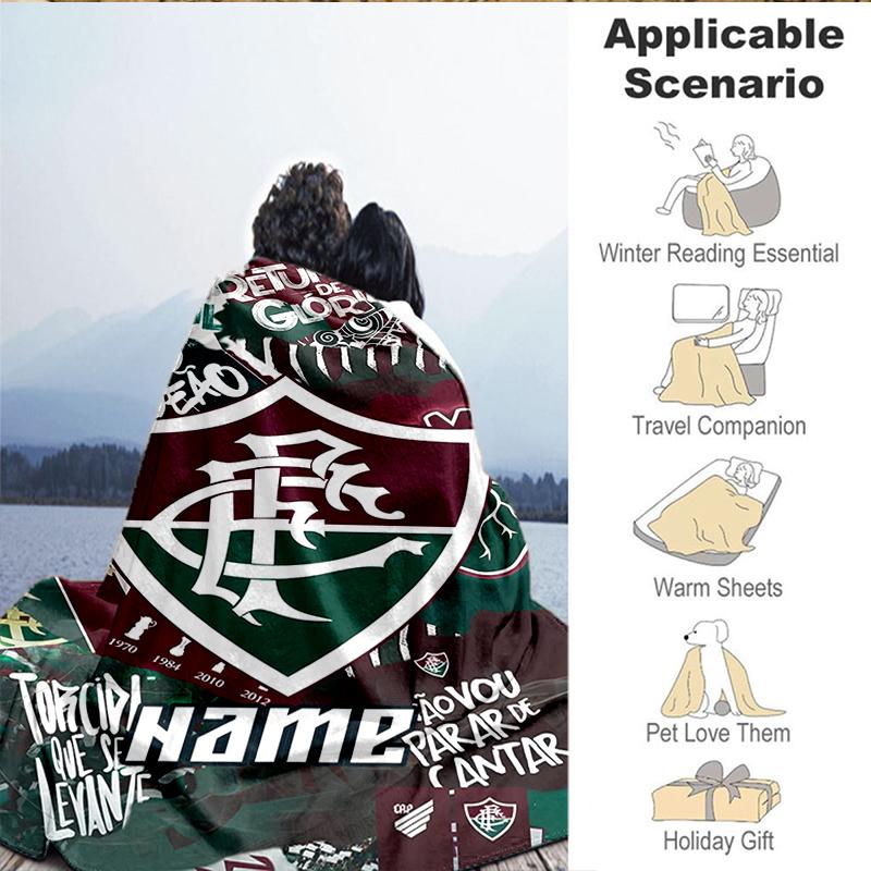 Custom Name Flamengo Team Crest Blanket Lightweight Ideal Bedding Blanket Perfect for Travel, Camping, Living Rooms, Sofas, Christmas gift