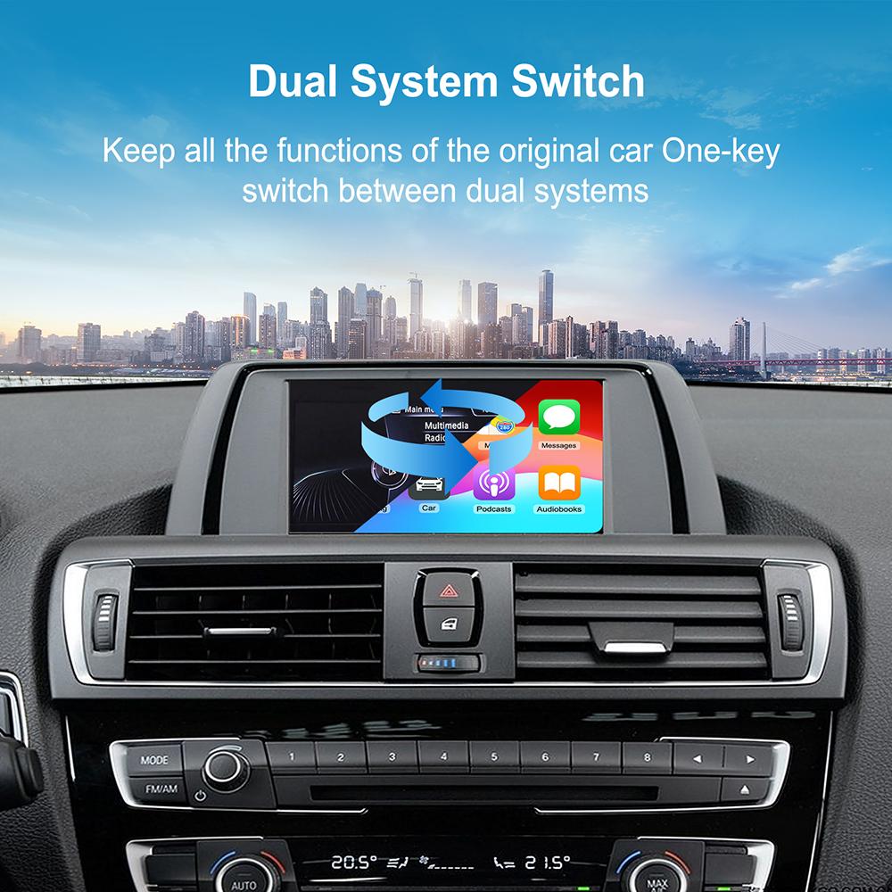 Wireless CarPlay Android Auto for BMW X5 E70 F15 X6 E71 EVO BNT CIC System with AirPlay Functions Support Camera