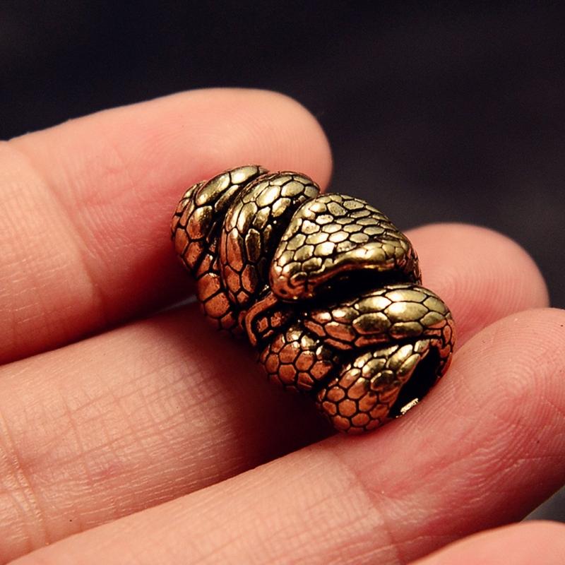 Unique Snake Serpents Metal Beads Pendant for Paracord and DIY Enthusiasts Jewelry Making Paracord Bead