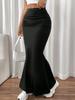 European & American Style Slim-fit Pleated Fishtail Hem Bodycon Skirt (2025)