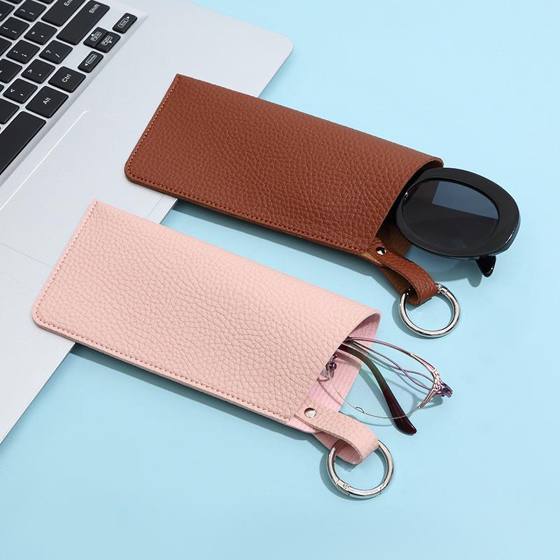 Customizable PU Portable Glasses Hanging Case for Sunglasses & Eyeglasses