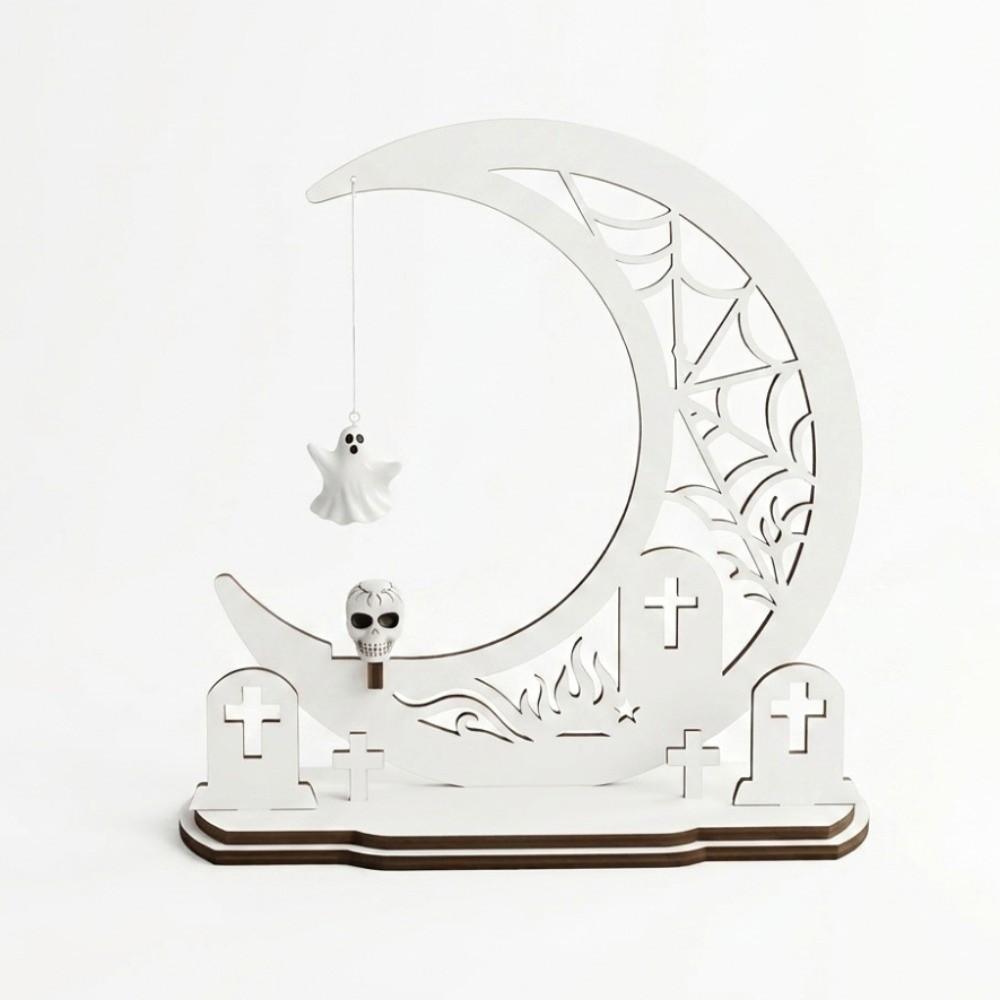 Dark Style Halloween Witch Magnetic Swing Figurine Ghost Hanging Table Ornament  Window Display