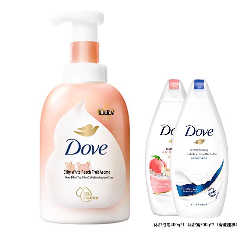 DOVE White Peach Scent Foaming Body Wash Set