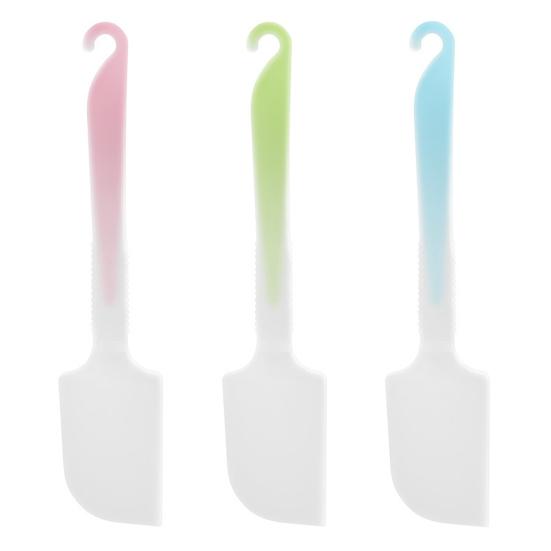 Silicone Cake Non-Stick Scraper Spatula Ergonomic Design Comfortable Grip Multi-purpose Cooking Pastry Scraper