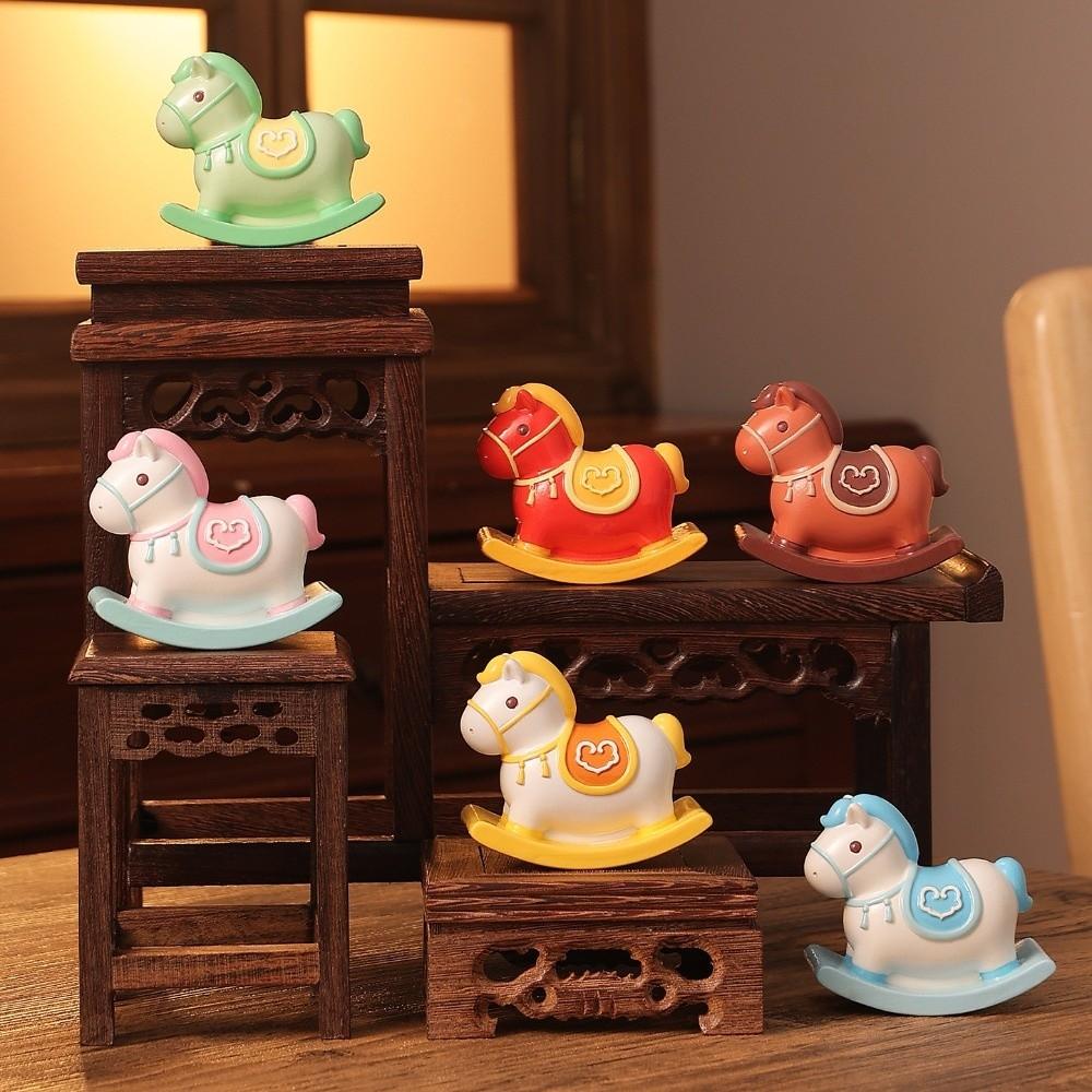 Cute Zodiac Horse Figurines Resin Horse Figures Ornament  Chinese New Year