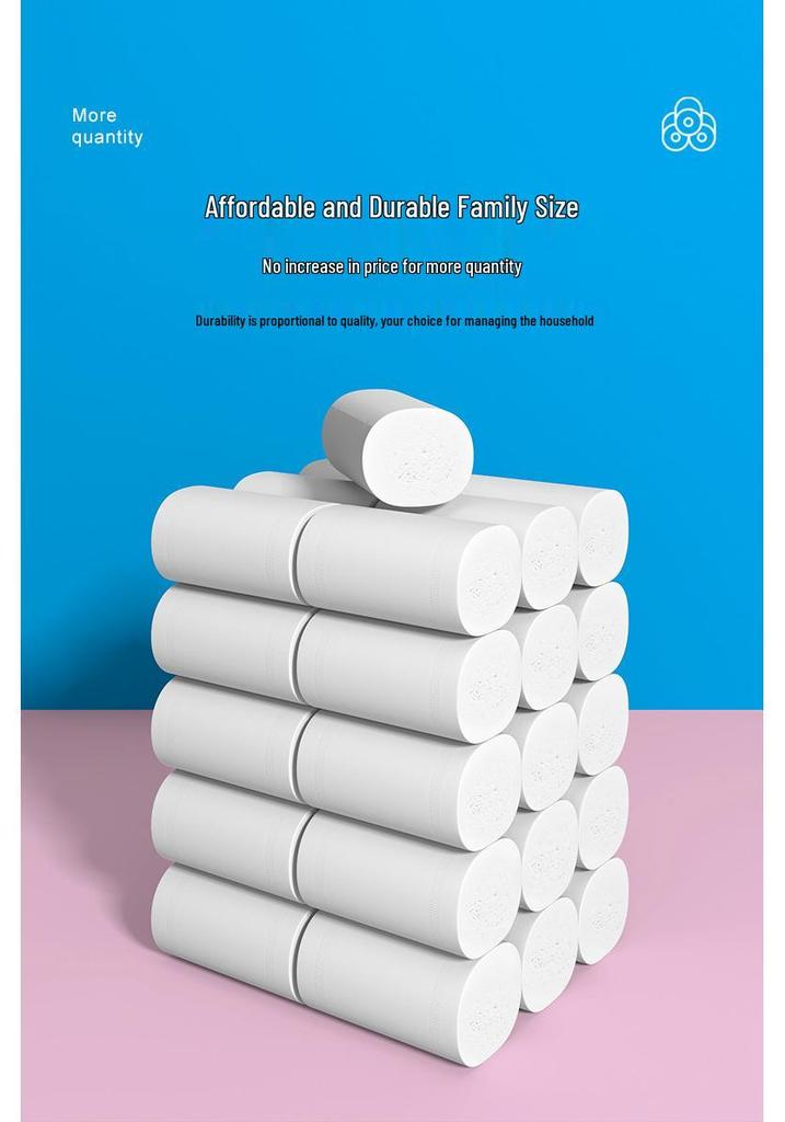 Papel & Você: Papel Higiênico sem Tubo, 24 Rolos Grandes, Lenço Doméstico de 6 Folhas