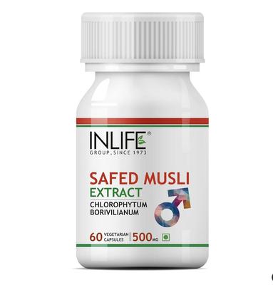 Sicherer Musli-Extrakt (60 Kapseln, 500 mg), Safed Musli Extrakt,