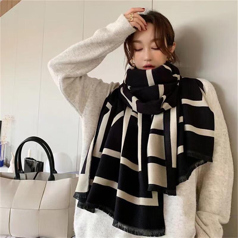 Women's Knitted Winter Scarf and Shawl