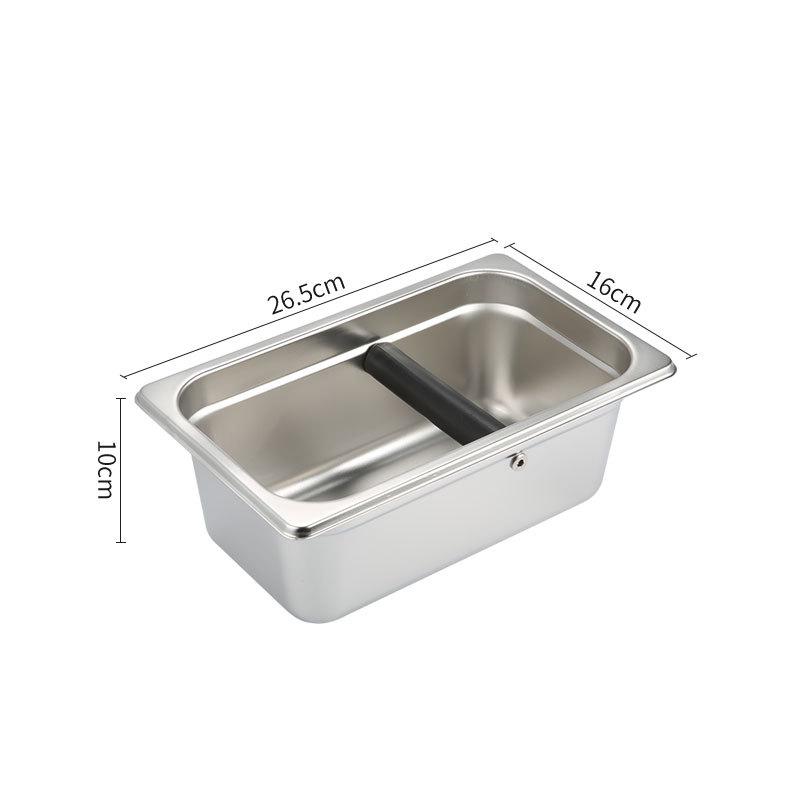 Large Coffee Knock Box Stainless Steel Espresso Knockbox Large Capacity for Coffee Grounds Barista Must-have Accessories