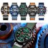 CURREN Watches for Mens Chronograph Leather Wristwatch Fashion Green Male Clock with Designed Dial