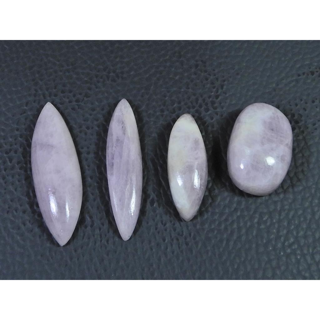 75Cts. Natural Pink Kunzite Mix Shape Cabochon Loose Gemstone 4Pcs Lot C-1855