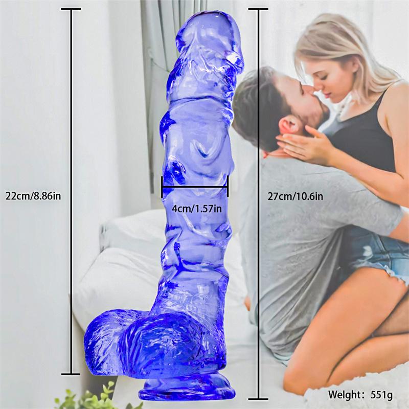 Großer Kiel Dildo Großer Simulationsdildo Kristallfarbe Weiblicher Masturbator Erwachsenenprodukte