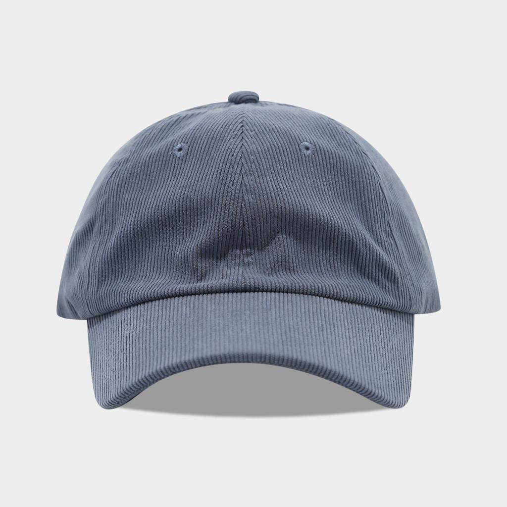 Corduroy Baseball Cap With Adjustable Fit For Casual Outdoor Wear MistBlue