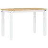 3 Piece Dining Set PANAMA White Solid Pine Wood