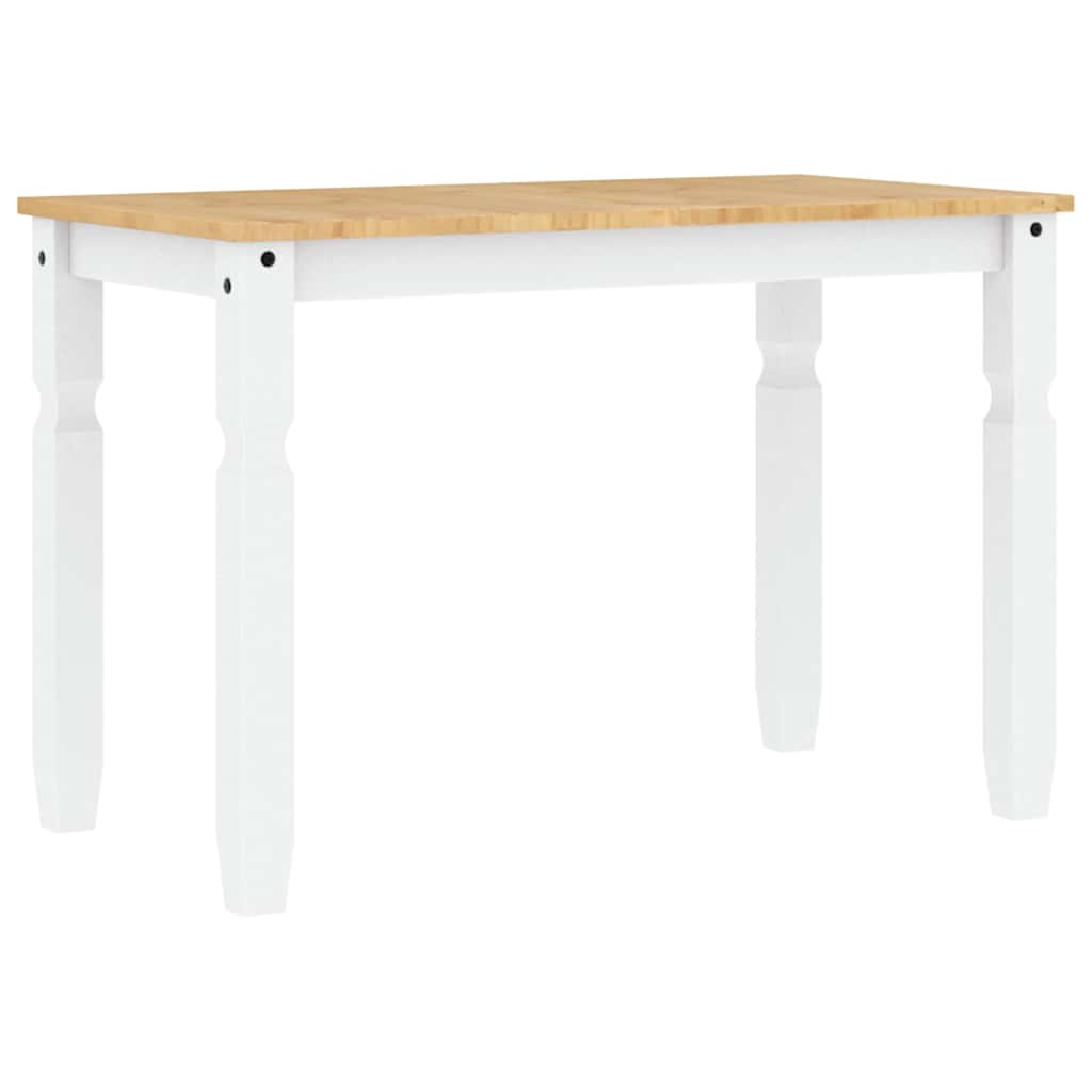 3 Piece Dining Set PANAMA White Solid Pine Wood