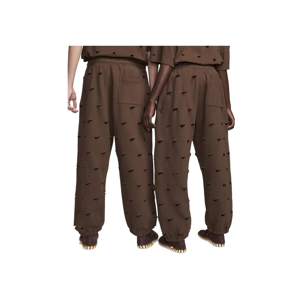 Nike Совместные бренды X Jacquemus SS24, однотонные вязаные джоггеры на толстой флисовой подкладке с завязками, штаны унисекс цвета какао FJ3269-259