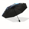 Galactic Octopus: Celestial Art PrintUmbrella, Portable 3-Fold Compact Umbrella,Christmas Gift ES540