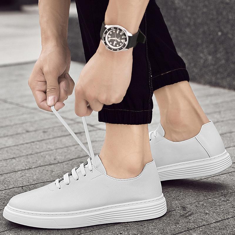 Fashion New Genuine Leather Men Casual Shoes British Style Men Oxfords Breathable White Sneakers Male Driving Daily Office Formal Shoes