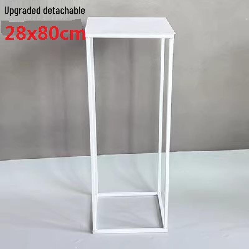 Geometric Square Frame Flower Stand for Weddings - Wrought Iron Artificial Flower Decor