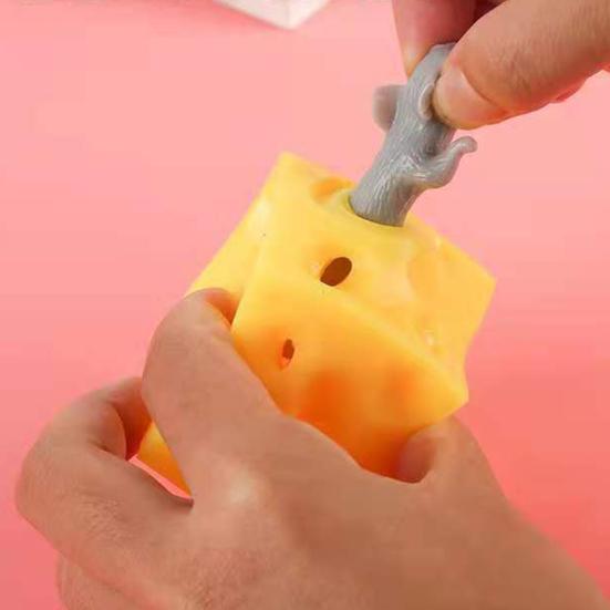 Cheese Block, Toys Sensory Squeeze Fidget Squeeze Cube Stress Ball Squeeze Toys
