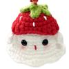 Halloween Crochet Ghost Ornament Cute Handmade Knitted Frog/Cat/Spider/Strawberry Ghost Hanging Decoration for Car Rearview Mirror Bag Charm